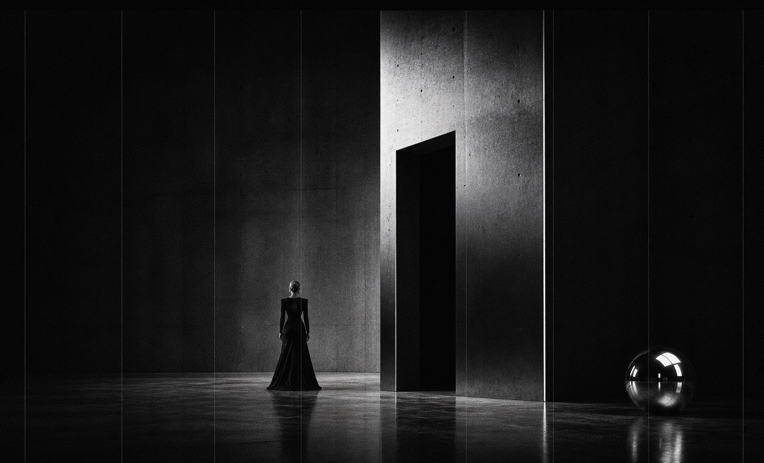 Silhouette in a sculptural interior